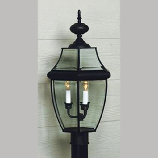 Myhouse Lighting Quoizel - NY9045K - Four Light Outdoor Post Mount - Newbury - Mystic Black