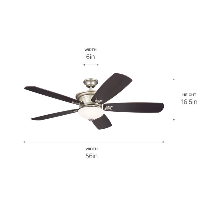 Myhouse Lighting Kichler - 300325NI - 56"Ceiling Fan - Crescent - Brushed Nickel