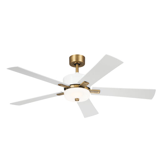 Myhouse Lighting Kichler - 300395WH - 56"Ceiling Fan - Icon - Brushed Natural Brass