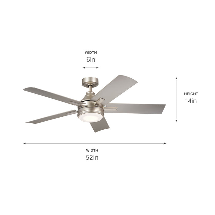 Myhouse Lighting Kichler - 310075NI - 52"Ceiling Fan - Tide - Brushed Nickel