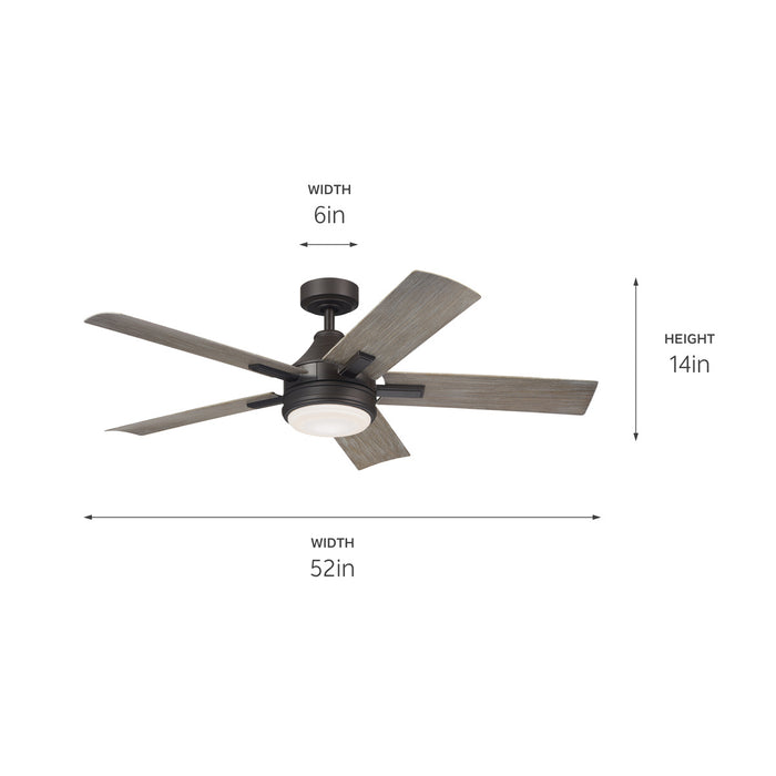 Myhouse Lighting Kichler - 310075OZ - 52"Ceiling Fan - Tide - Olde Bronze