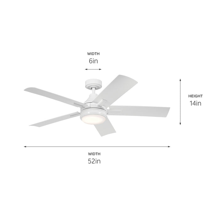 Myhouse Lighting Kichler - 310075WH - 52"Ceiling Fan - Tide - White