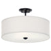 Myhouse Lighting Kichler - 43692BK - Three Light Semi Flush Mount - Shailene - Black