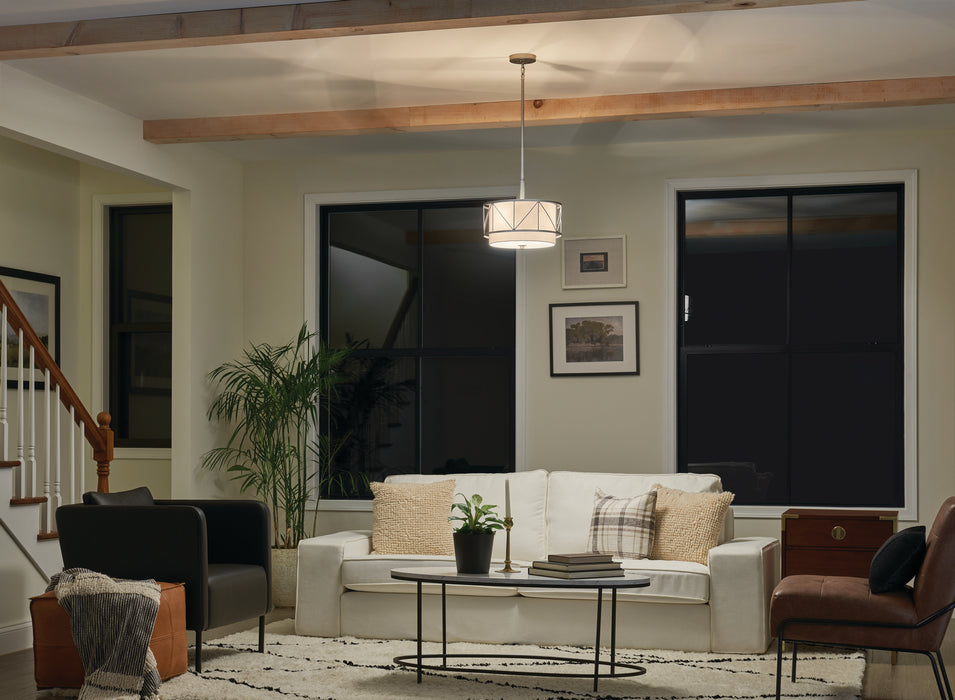 Myhouse Lighting Kichler - 52074SN - Three Light Pendant/Semi Flush - Birkleigh - Satin Nickel