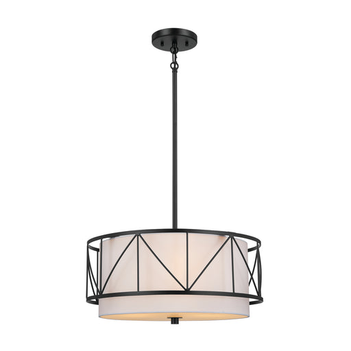 Myhouse Lighting Kichler - 52075BK - Three Light Pendant/Semi Flush - Birkleigh - Black