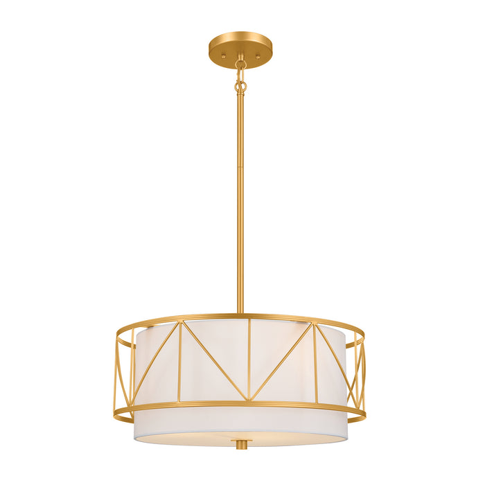 Myhouse Lighting Kichler - 52075CLG - Three Light Pendant/Semi Flush - Birkleigh - Classic Gold