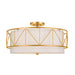 Myhouse Lighting Kichler - 52076CLG - Four Light Semi Flush Mount - Birkleigh - Classic Gold