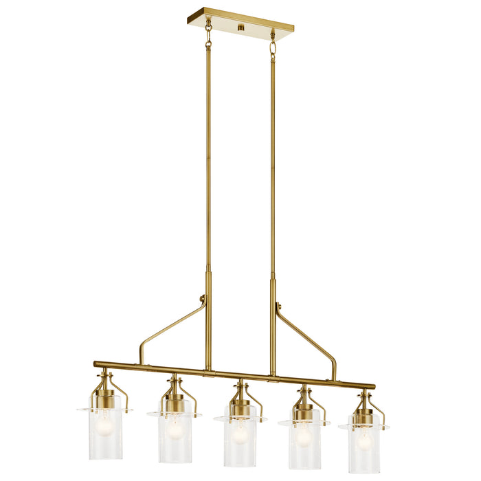 Myhouse Lighting Kichler - 52379NBR - Five Light Linear Chandelier - Everett - Brushed Brass