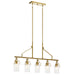 Myhouse Lighting Kichler - 52379NBR - Five Light Linear Chandelier - Everett - Brushed Brass