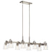 Myhouse Lighting Kichler - 52400NI - Eight Light Linear Chandelier - Aivian - Nickel Textured