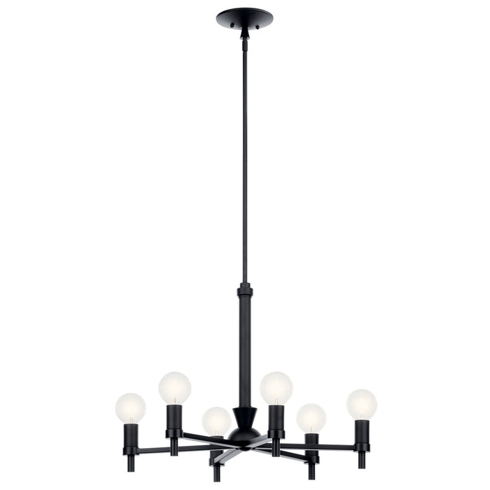 Myhouse Lighting Kichler - 52424BK - Six Light Chandelier - Torvee - Black