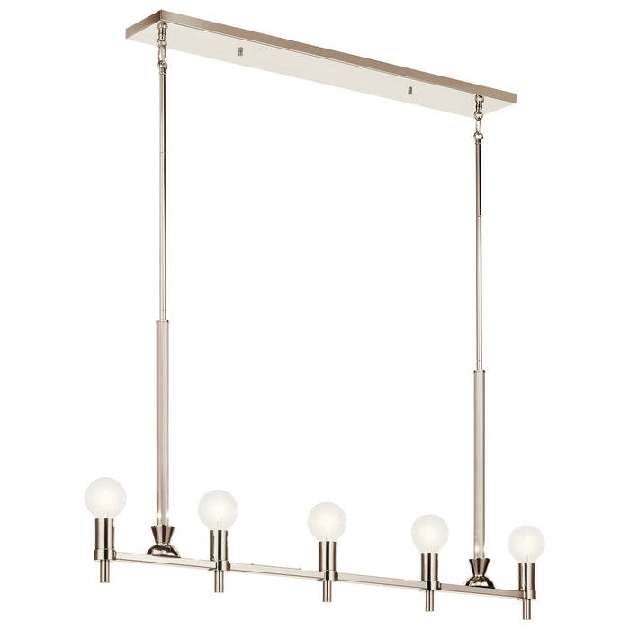 Myhouse Lighting Kichler - 52425PN - Five Light Linear Chandelier - Torvee - Nickel Textured