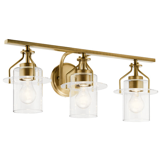 Myhouse Lighting Kichler - 55079NBR - Three Light Bath - Everett - Brushed Brass