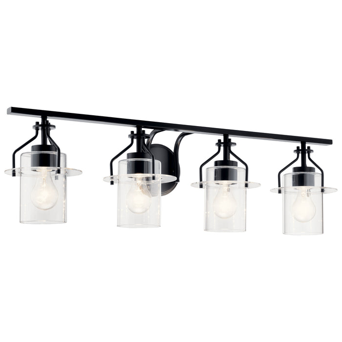 Myhouse Lighting Kichler - 55080BK - Four Light Bath - Everett - Black