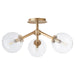 Myhouse Lighting Quorum - 3132-21-80 - Three Light Ceiling Mount - Rovi - Aged Brass