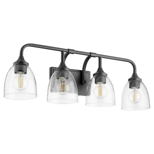 Myhouse Lighting Quorum - 5059-4-259 - Four Light Vanity - Enclave - Matte Black w/ Clear/Seeded