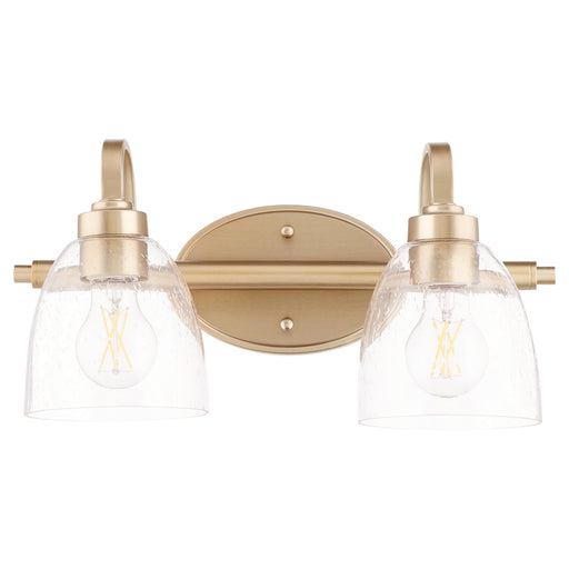 Myhouse Lighting Quorum - 5060-2-280 - Two Light Vanity - Reyes - Aged Brass