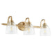 Myhouse Lighting Quorum - 5060-3-280 - Three Light Vanity - Reyes - Aged Brass