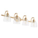 Myhouse Lighting Quorum - 5060-4-280 - Four Light Vanity - Reyes - Aged Brass