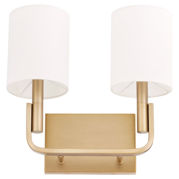 Myhouse Lighting Quorum - 5210-2-80 - Two Light Wall Mount - Tempo - Aged Brass