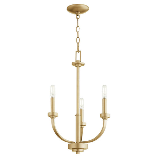 Myhouse Lighting Quorum - 6160-3-80 - Three Light Chandelier - Reyes - Aged Brass