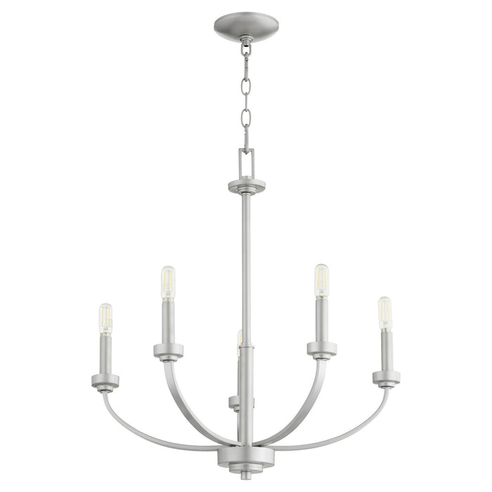 Myhouse Lighting Quorum - 6160-5-64 - Five Light Chandelier - Reyes - Classic Nickel