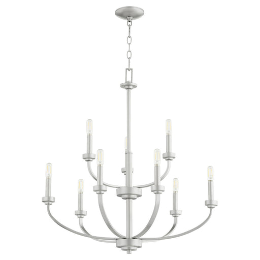 Myhouse Lighting Quorum - 6160-9-64 - Nine Light Chandelier - Reyes - Classic Nickel