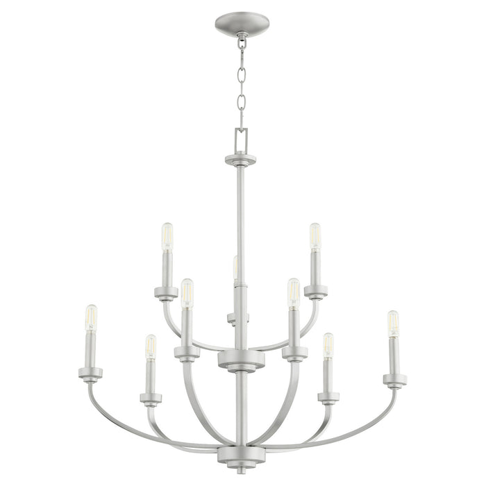 Myhouse Lighting Quorum - 6160-9-64 - Nine Light Chandelier - Reyes - Classic Nickel