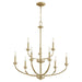 Myhouse Lighting Quorum - 6160-9-80 - Nine Light Chandelier - Reyes - Aged Brass