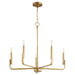 Myhouse Lighting Quorum - 6210-5-80 - Six Light Chandelier - Tempo - Aged Brass