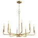 Myhouse Lighting Quorum - 6210-8-80 - Eight Light Chandelier - Tempo - Aged Brass