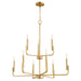 Myhouse Lighting Quorum - 6210-9-80 - Nine Light Chandelier - Tempo - Aged Brass