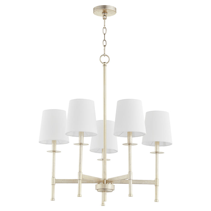 Myhouse Lighting Quorum - 624-5-60 - Five Light Chandelier - Belshaw - Aged Silver Leaf