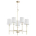 Myhouse Lighting Quorum - 624-5-60 - Five Light Chandelier - Belshaw - Aged Silver Leaf