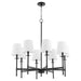 Myhouse Lighting Quorum - 624-8-59 - Eight Light Chandelier - Belshaw - Matte Black