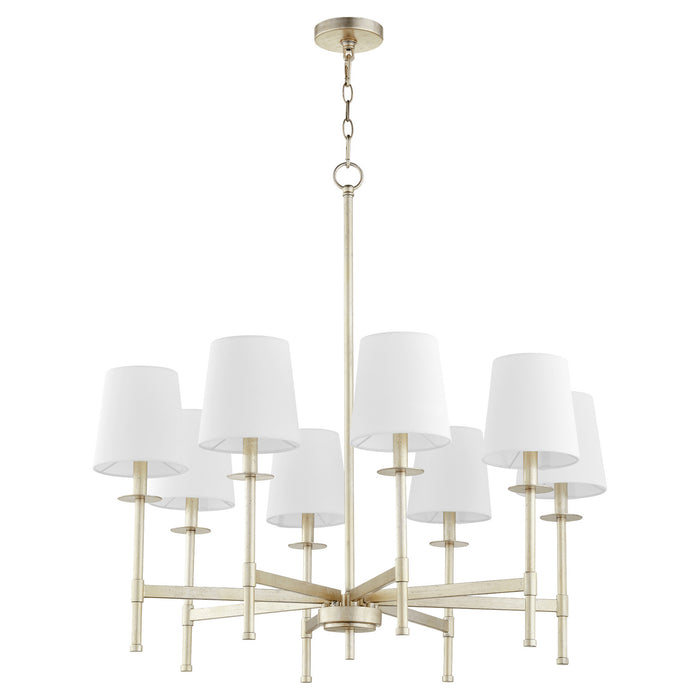 Myhouse Lighting Quorum - 624-8-60 - Eight Light Chandelier - Belshaw - Aged Silver Leaf
