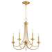 Myhouse Lighting Quorum - 6250-5-80 - Five Light Chandelier - Brooks - Aged Brass