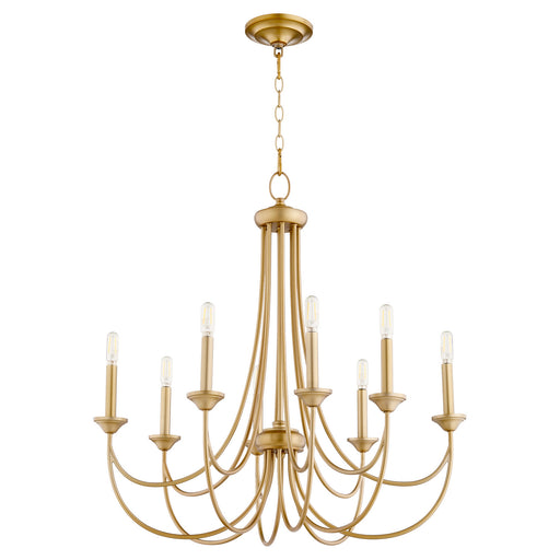 Myhouse Lighting Quorum - 6250-8-80 - Eight Light Chandelier - Brooks - Aged Brass