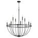 Myhouse Lighting Quorum - 6374-12-59 - 12 Light Chandelier - Tribute - Matte Black