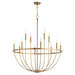 Myhouse Lighting Quorum - 6374-12-80 - 12 Light Chandelier - Tribute - Aged Brass