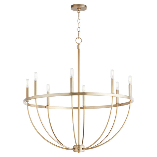 Myhouse Lighting Quorum - 6374-8-80 - Eight Light Chandelier - Tribute - Aged Brass