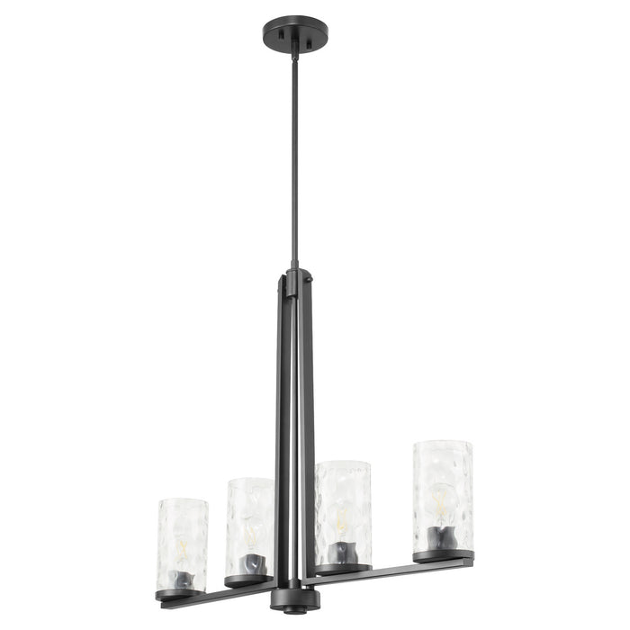 Myhouse Lighting Quorum - 6511-4-59 - Four Light Linear Chandelier - Steinway - Matte Black