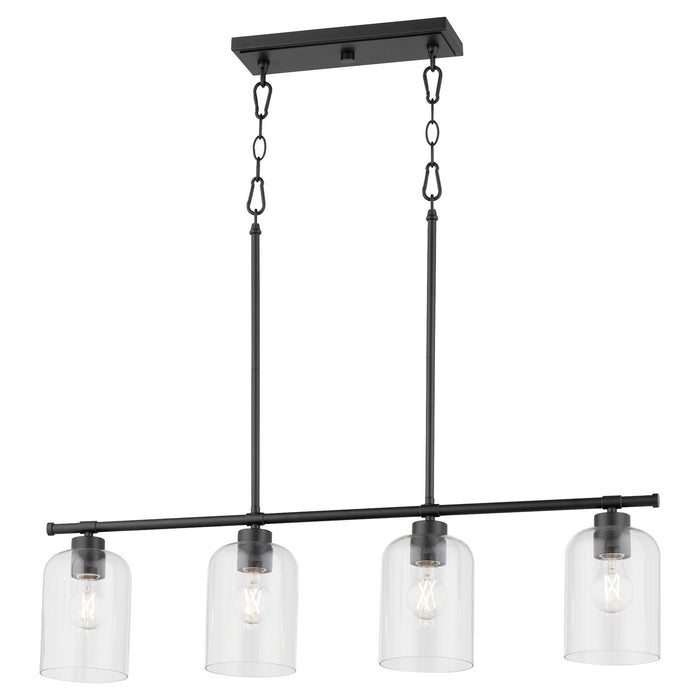 Myhouse Lighting Quorum - 6574-4-59 - Four Light Linear Chandelier - Tribute - Matte Black