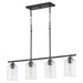 Myhouse Lighting Quorum - 6574-4-59 - Four Light Linear Chandelier - Tribute - Matte Black