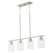 Myhouse Lighting Quorum - 6574-4-65 - Four Light Linear Chandelier - Tribute - Satin Nickel