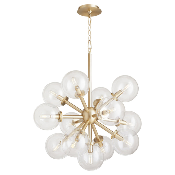 Myhouse Lighting Quorum - 8132-13-80 - 13 Light Pendant - Rovi - Aged Brass