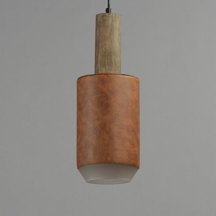 Myhouse Lighting Maxim - 10092WWDTN - LED Pendant - Scout - Weathered Wood / Tan Leather