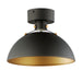 Myhouse Lighting Maxim - 12040ABBK - One Light Flush Mount - Dawn - Antique Brass / Black