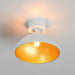 Myhouse Lighting Maxim - 12040WTSBR - One Light Flush Mount - Dawn - White/Satin Brass