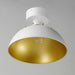 Myhouse Lighting Maxim - 12040WTSBR - One Light Flush Mount - Dawn - White/Satin Brass